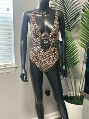 Leopard Print One-Piece Swimsuit